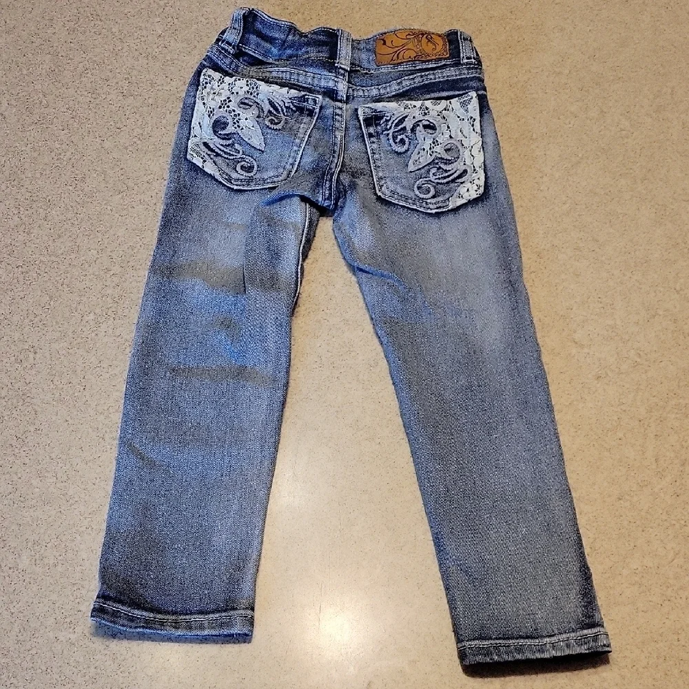 Firefly Skinny Jeans Size 3T with Lace Accents on Pockets